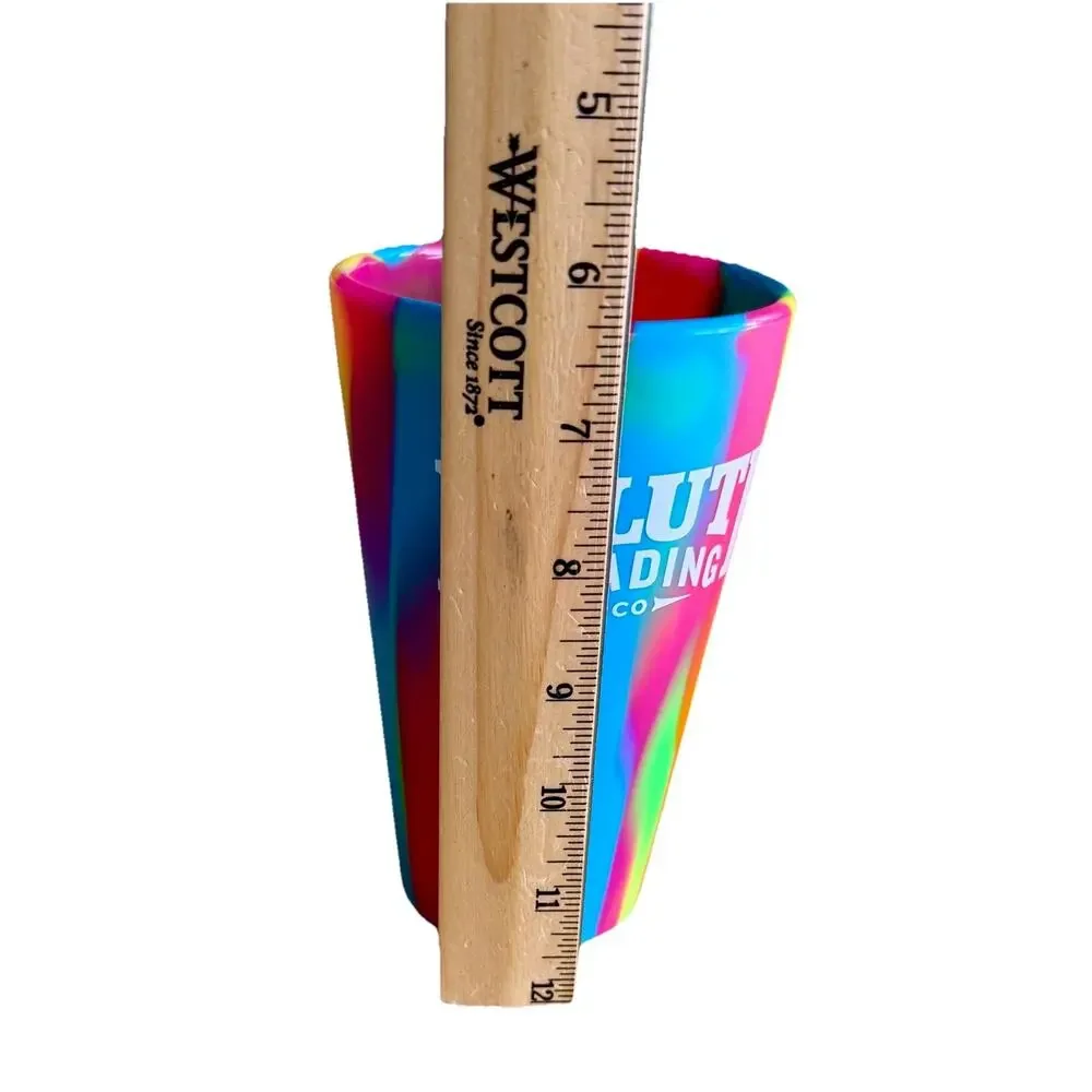 Duluth Colorful Silipint Silicone Pint Glass Unbreakable Reusable 16 Oz‎ Cup,EUC